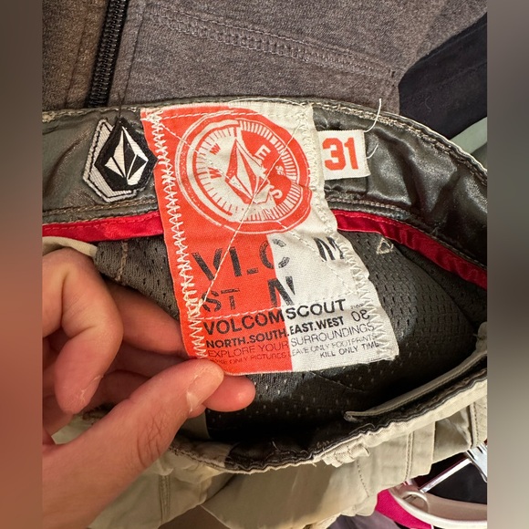 VOLCOM Amphibian Khaki Cargo Outdoor Hiking Athletic Shorts - Picture 5 of 11